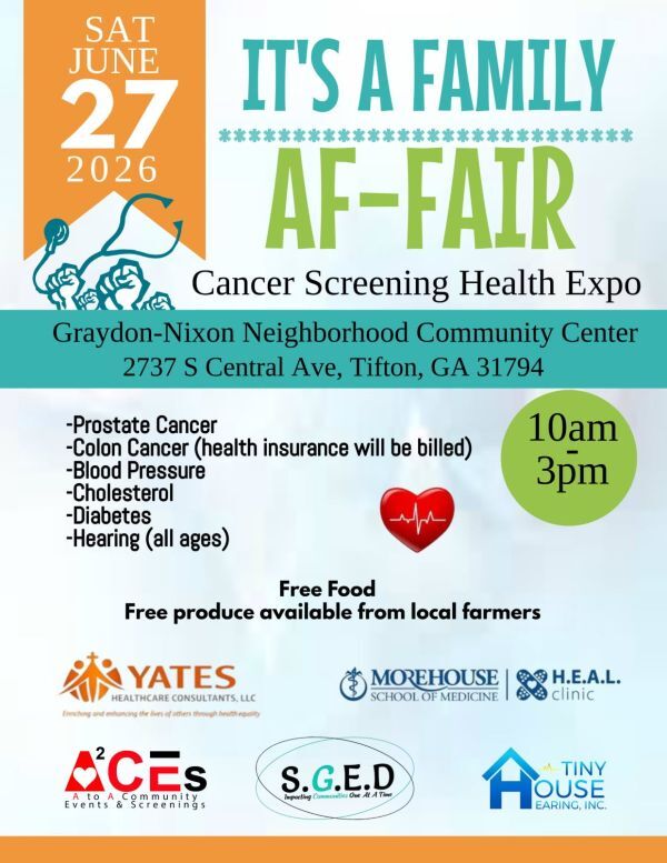 Its a family affair flyer. All information as listed below.