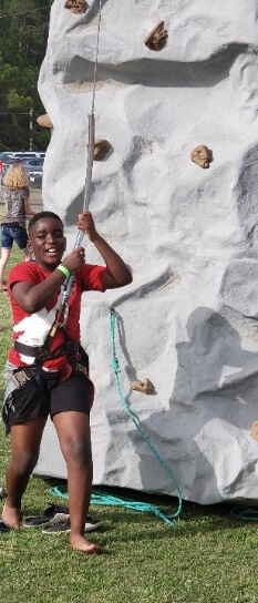 rock climbing wall.