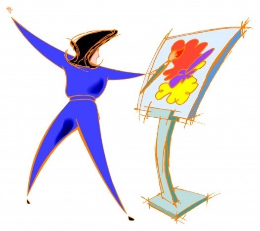 Artist painting clipart