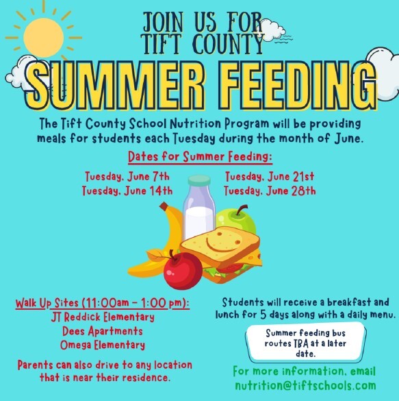 Summer Feeding Flyer - All content as listed above