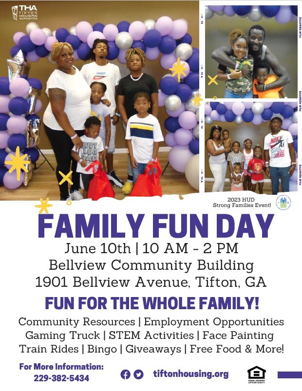Family Fun Day Flyer. All information from this flyer is listed above.