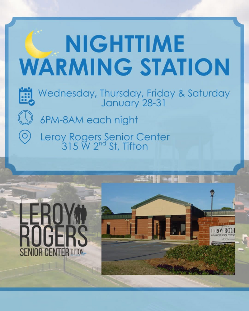 Warming Station flyer. All information from this flyer is listed above.