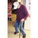 A man with a cane dancing
