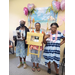 Three Bingo Winners pose with their prizes.