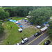  An overhead view of the Tifton Fun Days with tents set up. 